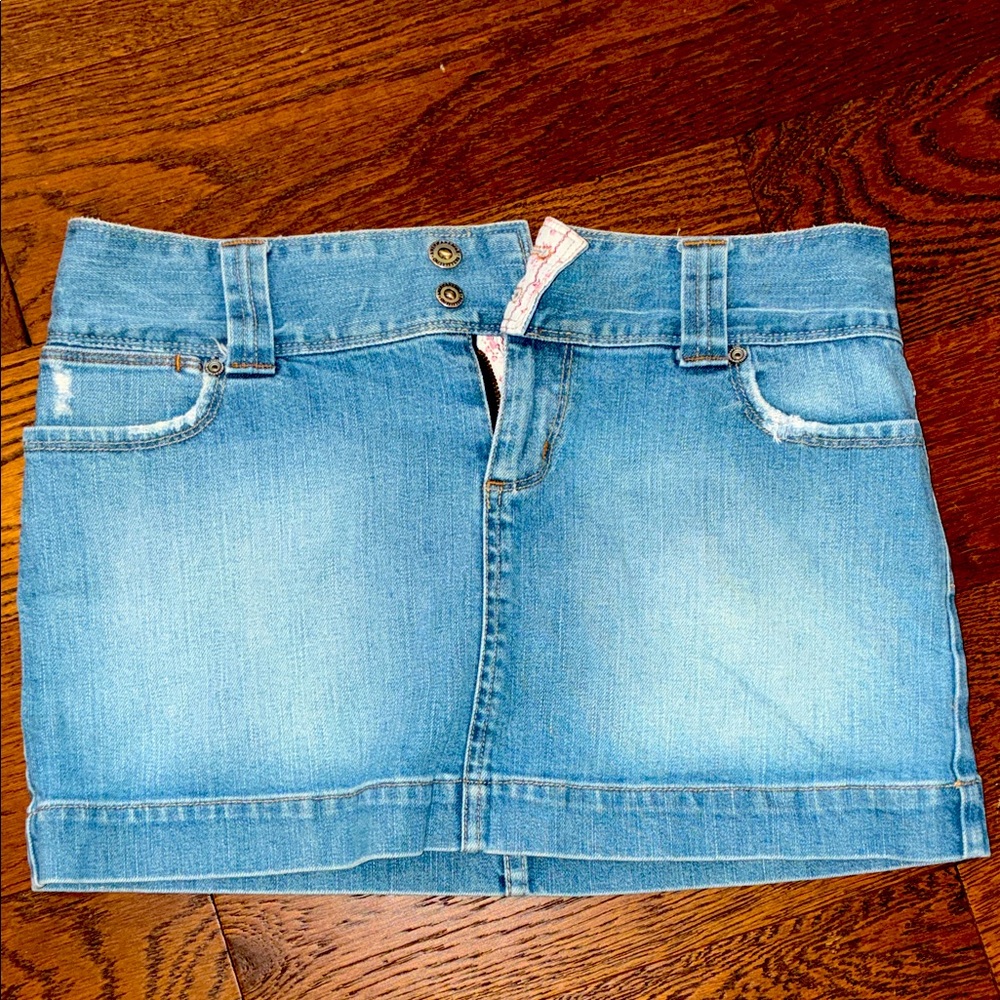 American Eagle Outfitters Light Blue Denim Mini Skirt